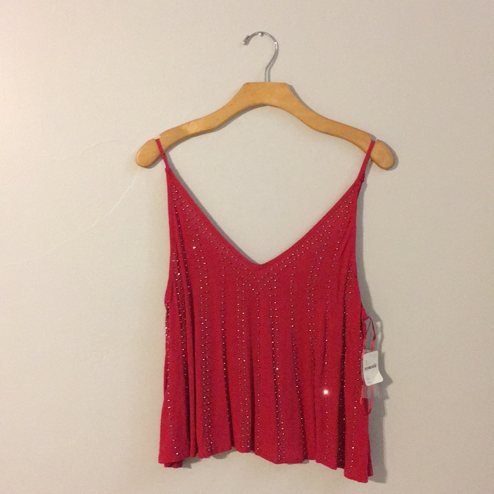 Free people diamond red top